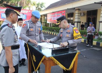 Kapolres Kediri Kota Pimpin Sertijab Wakapolres Dan Kabagren