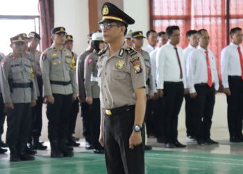 Kapolres Gowa Pimpin Upacara Korps Raport Kenaikan Pangkat Pengabdian