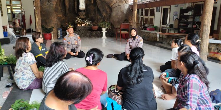 Polres Kediri Kota Adakan Minggu Kasih Di Gereja Santo Yosep