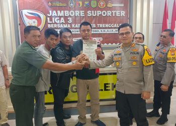 Siap Amankan Gelaran Liga 3, Polres Trenggalek Adakan Jambore Suporter