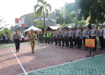 Siaga Potensi Bencana, Polres  Magetan Bersinergi Lakukan Apel Gelar Pasukan
