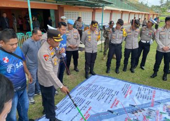 Polres Blitar Kota Terjunkan 252 Personel Amankan Pertandingan Penyisihan Liga 3 di Stadion Gelora Penataran