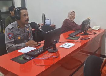 Sampaikan Imbauan Tertib Berlalu Lintas, Satlantas Polres Kediri Kota Gandeng Media