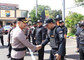 Polres Kediri Kota Siagakan Personel Dan Anjing Pelacak Jelang Nataru