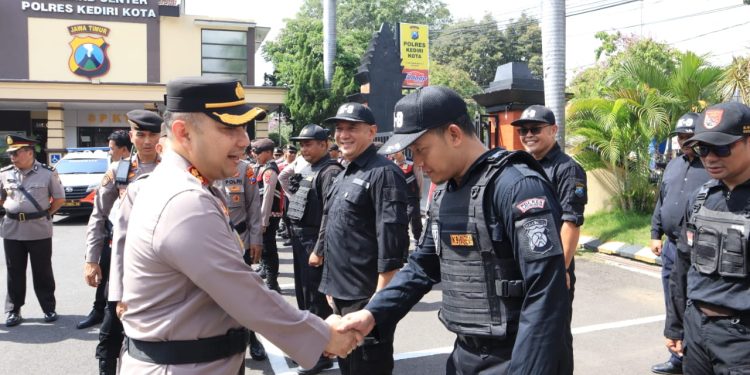 Polres Kediri Kota Siagakan Personel Dan Anjing Pelacak Jelang Nataru