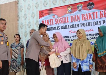Polres Nganjuk Kembali Gelar Bakti Sosial dan Pengobatan Gratis untuk Warga Kwagean