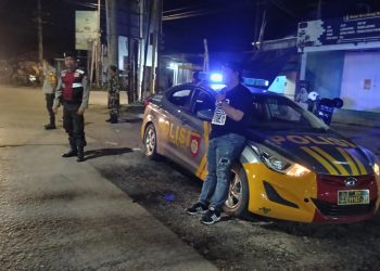 Cegah Gangguan Kamtibmas, Polsek Somba Opu Bersama Koramil Intens Lakukan Patroli.