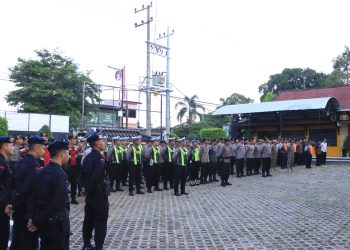 Polres Blitar Kota Amankan Kunjungan Capres Prabowo di Kota Blitar