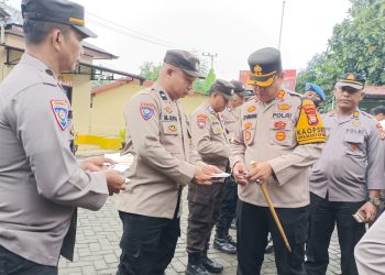 Cek Kesiapsiagaan Personel, Kapolres Gowa Sidak Polsek Somba Opu.