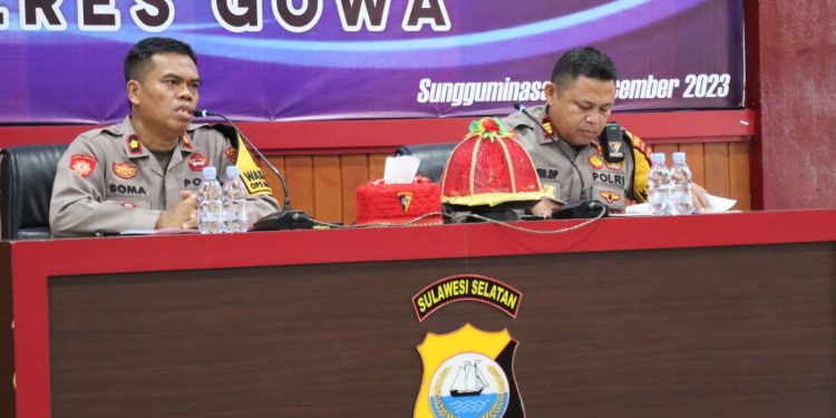 Polres Gowa Gelar Rapat Koordinasi Lintas Sektoral Pengamanan Nataru