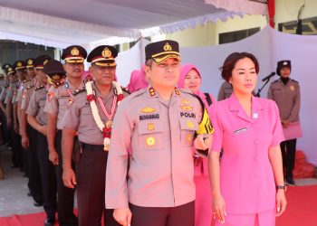 Barisan Pedang Pora Iringi Wisuda Purna Bakti 38 Anggota Polri dan ASN Polres Nganjuk