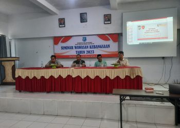Kasat Intel Polres Bulukumba Berikan Materi Wawasan Kebangsaan Ke Pelajar SMK.