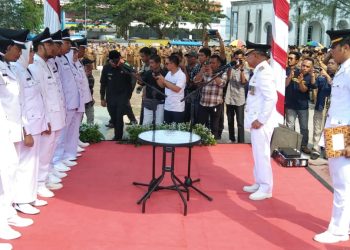 Pelantikan Kades, Dirangkaikan Dengan Apel Akbar Pelepasan Bupati Dan Wakil Bupati Jeneponto Bertempat Dilapangan Passamaturukang