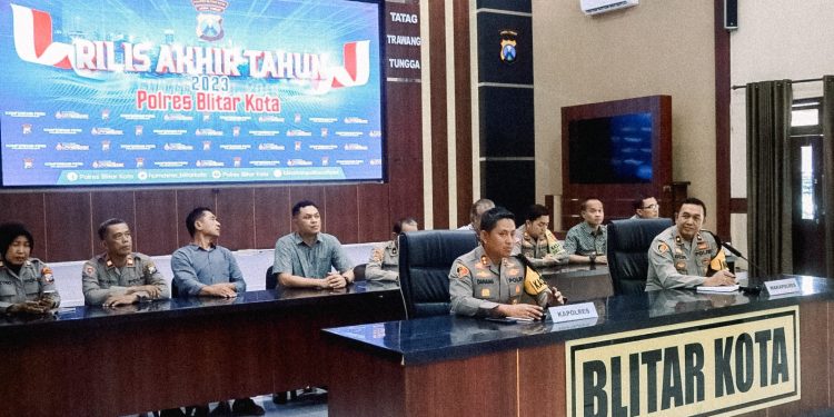 Polres Blitar Kota Gelar Release Akhir Tahun 2023