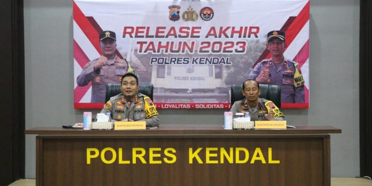 Polres Kendal Gelar Release Akhir Tahun Ungkap Capaian 85,1% Penyelesaian Perkara Sepanjang Tahun 2023