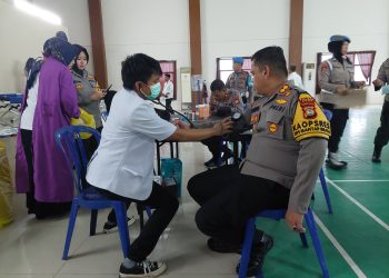 Bantu Ketersediaan Stok Darah, Polres Gowa dan PMI Gelar Bakti Kesehatan Donor Darah