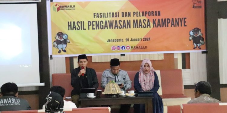 Bawaslu Jeneponto Gelar Kegiatan Pasilitasi Dan Pelaporan Hasil Pengawasan Masa Kampanye