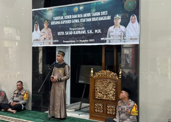 Polres Gowa Gelar Tausyiah dan Do’a Akhir Tahun untuk Kedamaian dan Keselamatan