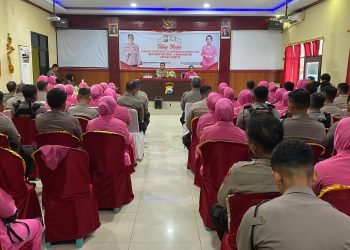 Kapolres Gowa Pimpin Kegiatan Tatap Muka Bersama Personel Dan Bhayangkari Satuan Samapta