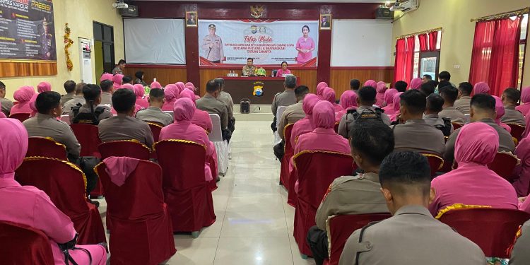 Kapolres Gowa Pimpin Kegiatan Tatap Muka Bersama Personel Dan Bhayangkari Satuan Samapta