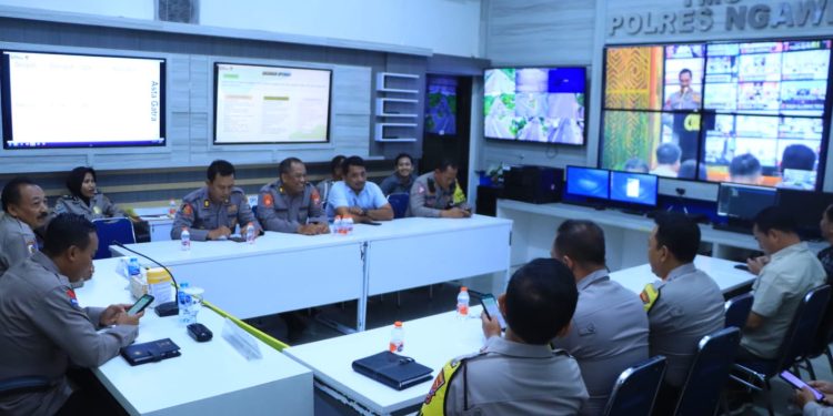 Polres Ngawi Mengikuti Zoom Meeting dengan BPK RI