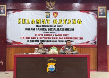 Personel Polres Gowa dan Polres Takalar Terima Penyuluhan Hukum Dari Bidkum Polda Sulsel