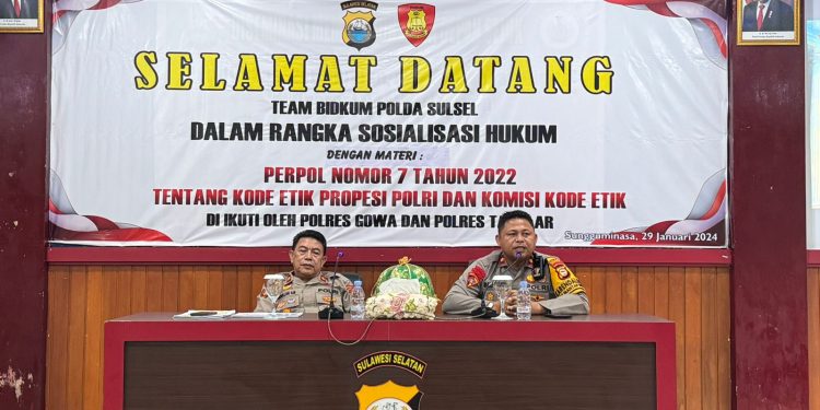 Personel Polres Gowa dan Polres Takalar Terima Penyuluhan Hukum Dari Bidkum Polda Sulsel