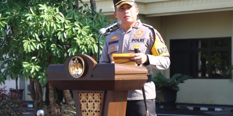 Kapolres Nganjuk Meminta Anggotanya untuk Tidak Terlena dengan Situasi yang Terlihat Aman Pasca Pemilu 2024