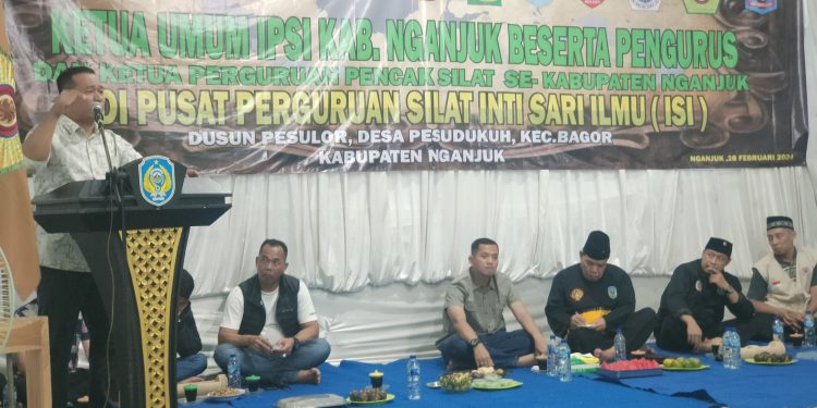 Polres Nganjuk Hadiri Silaturahmi Pengurus IPSI Kabupaten Nganjuk Bersama Pengurus dan Ketua Perguruan Pencak Silat