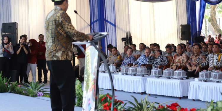 Kapolres Gowa Hadiri Peresmian Fasad dan Gedung UPT Balai/Loka Monitoring Spektrum Frekuensi Radio Kominfo.