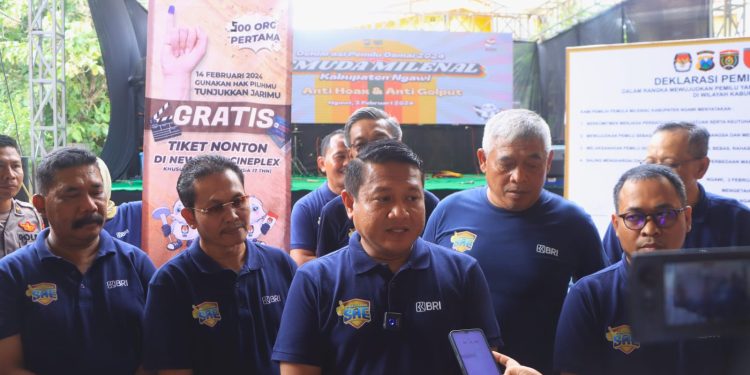 Polres Ngawi Dukung Deklarasi Pemilu Milenial di SMK Grisa