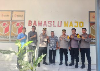 Kapolres AKBP Fatchur Silaturahmi ke KPU dan Bawaslu Wajo, Koordinasi Pemilu 2024