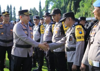 Ratusan Personel Polres Madiun Diterjunkan Dalam Pengamanan TPS