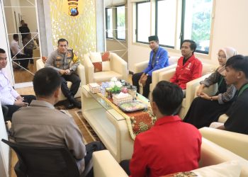 Kapolres Nganjuk Gelar Program Nusantara Cooling System Bersama Organisasi Mahasiswa di Nganjuk