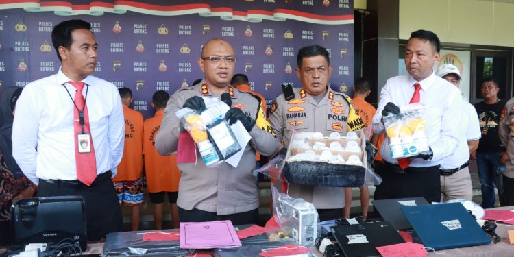 Polres Batang Berhasil Tangkap 9 Tersangka Kasus Narkoba di Bulan Februari 2024