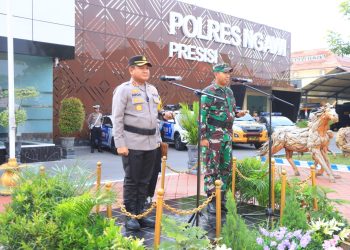 Kapolres Bersama Dandim 0805 Ngawi Pimpin Gelar Pasukan Ops Keselamatan Semeru 2024