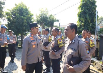 Support Anggota, Kapolres Kediri Kota Cek Polsek Semen