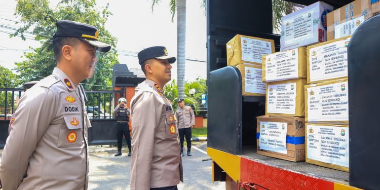 Polres Kediri Kota Kirim Bantuan ke Korban Banjir di Jateng