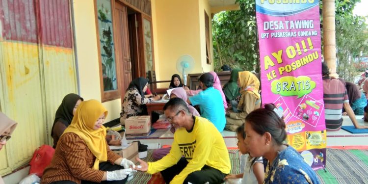 Pastikan Kesehatan Masyarakat, Pemdes Tawing Secara Rutin Gelar Posbindu