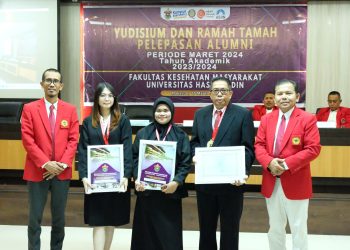 Sebanyak 75 mahasiswa dari program Sarjana, Magister dan Doktor FKM Unhas mengikuti Yudisium Periode Maret 2024