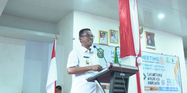 Tingkatkan PAD dari Sektor PBB-P2 yang Transparansi dan Efisien, Pj. Bupati Launching Aplikasi “PARENTA”