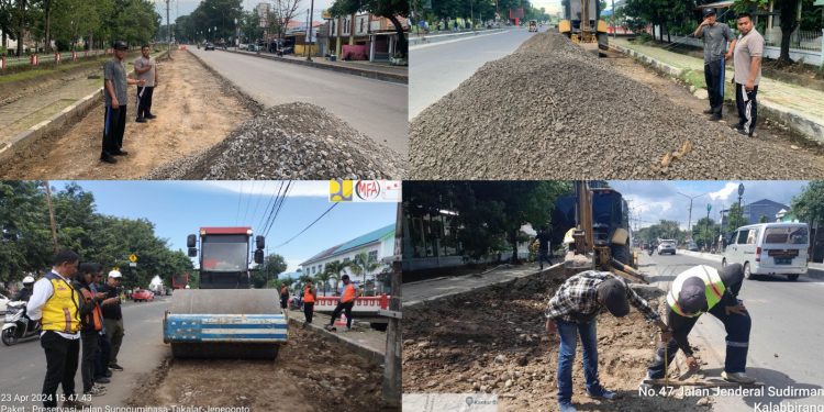 Jelang Pembukaan MTQ Ke XXXIII, Pj. Bupati Takalar Pantau Pengaspalan Bahu Jalan Poros Takalar