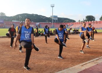 Kapolres Kediri Kota Olahraga Lari Hingga Push Up, TKJ Bersama Anggota