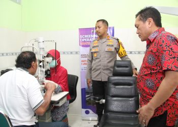 Bakti Kesehatan, Polres Kediri Kota Bersama RS Bhayangkara Kediri Gelar Screening Pasien Katarak
