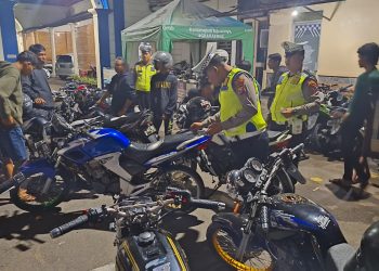 Respon Keluhan Warga, Polres Kediri Kota Amankan Puluhan Motor Diduga Balap Liar