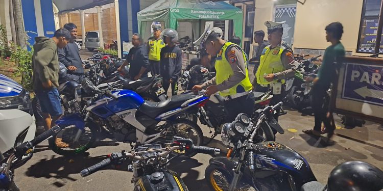 Respon Keluhan Warga, Polres Kediri Kota Amankan Puluhan Motor Diduga Balap Liar