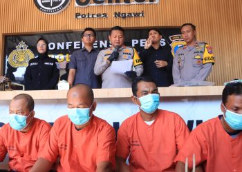 Polres Ngawi Berhasil Ungkap Kasus Tipu Gelap Cokat Roka, 3 Residivis Diamankan
