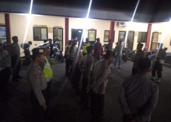 Antisipasi guantibmas dimalam hari Polsek Somba Opu kembali Laksanakan Cipkon dalam bentuk razia.