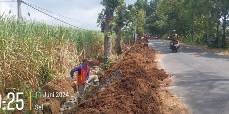 Pelebaran Jalan Pucangan hingga Pagerwojo Telah Dimulai, Pekerja Libatkan Masyarakat Setempat