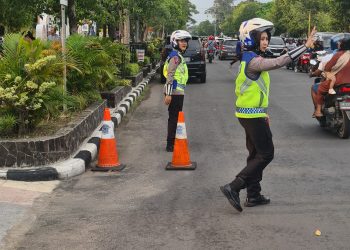 Polwan Ngawi, Amankan Libur Panjang Hari Raya Idul Adha 2024